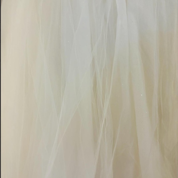 Alvina Valenta Silver Ivory Tulle Wedding Dress Size 10 Sample $3,100 Original - Picture 10 of 12